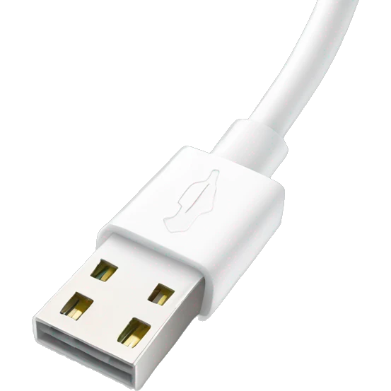 White usb cable emoji