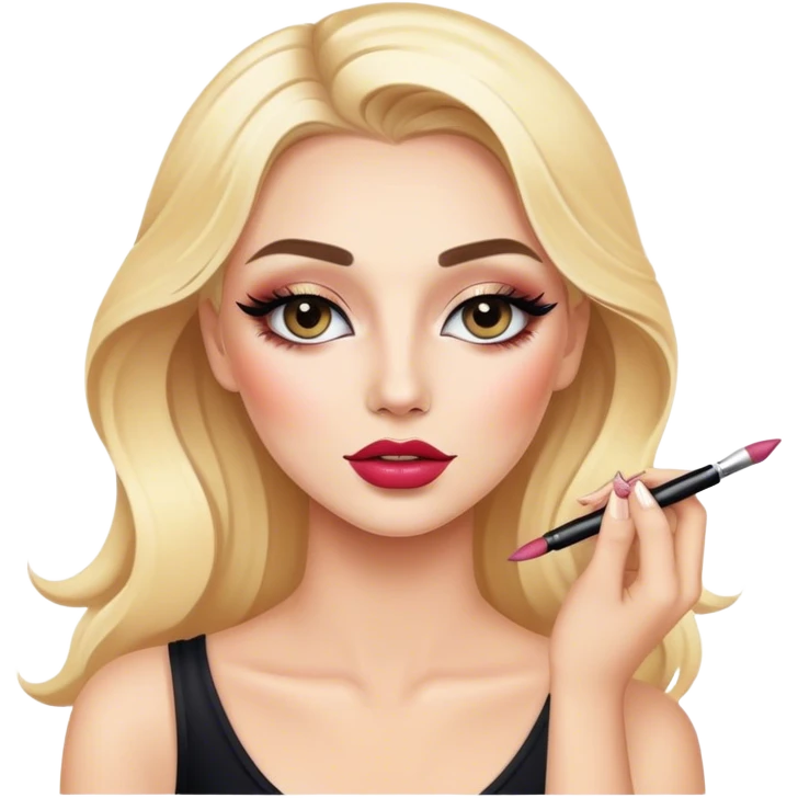 luxury blonde makeup artist  emoji