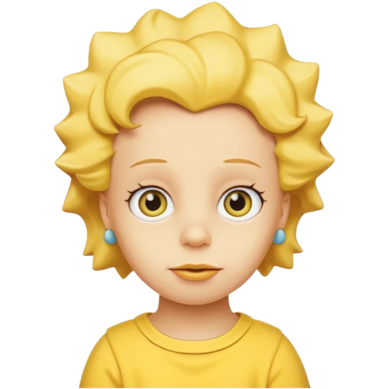 yellow baby with simpson style, maggie simpson. emoji