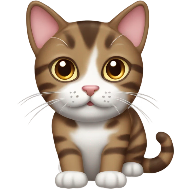 Brown tabby cat with heart eyes emoji