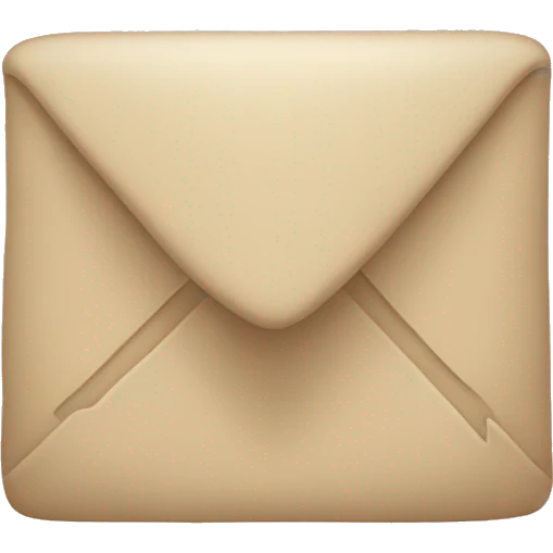 beige letter with beige heart emoji