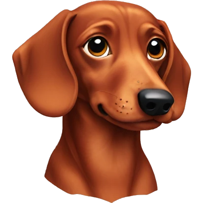 The red-haired dachshund emoji