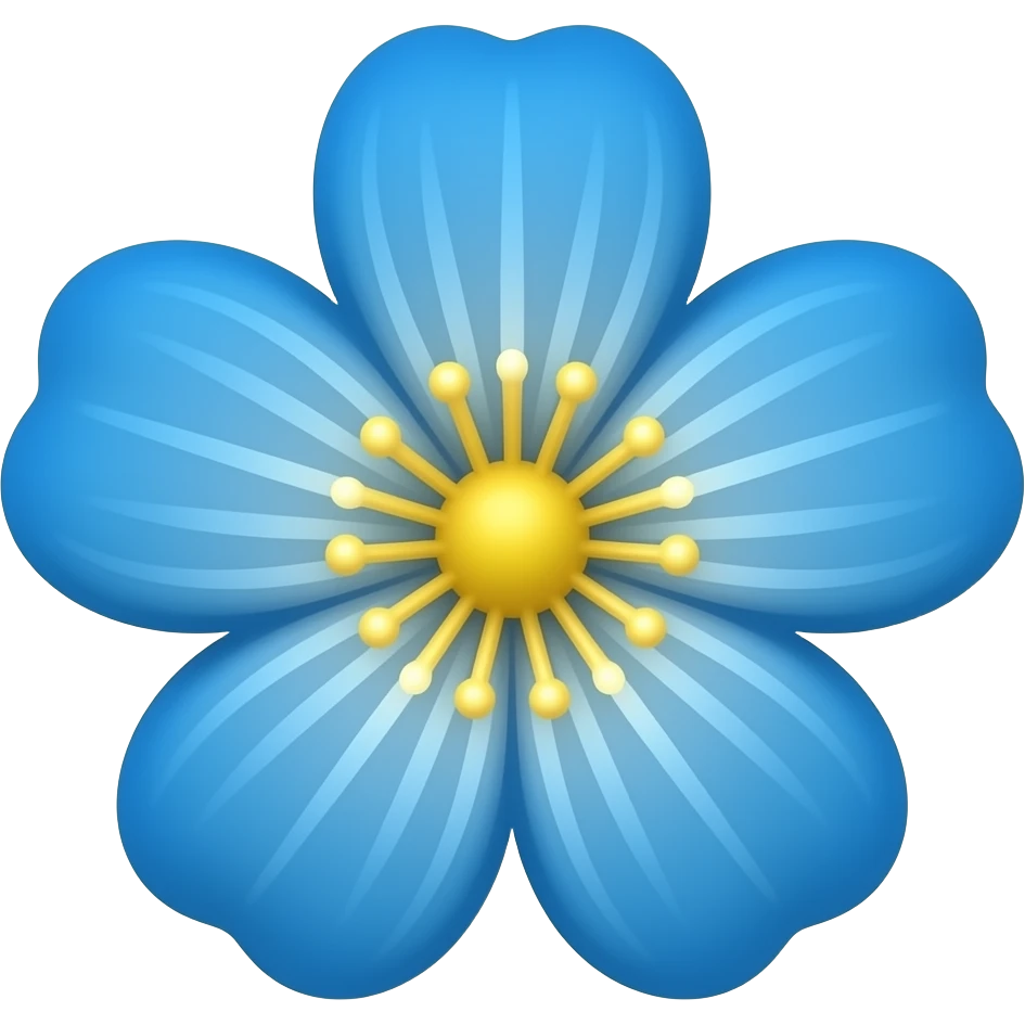 Flor azul emoji