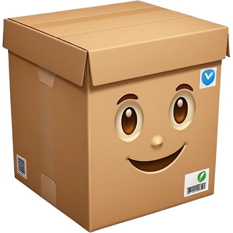 clean cardboard box  emoji