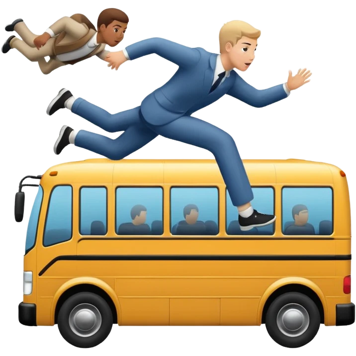 Throwing someone into a bus emoji