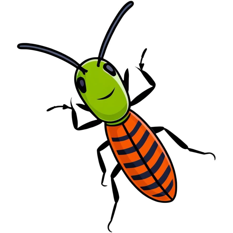 earwig on a tree branch emoji