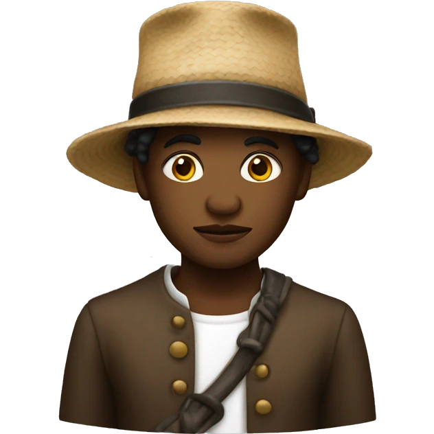 Slave with hat emoji