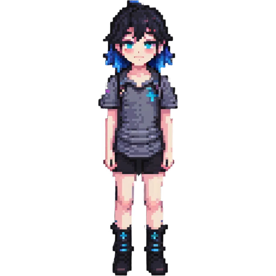 femboy character with a cute androgynous look emoji
