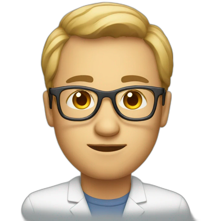 A maths teacher wearing glasses emoji