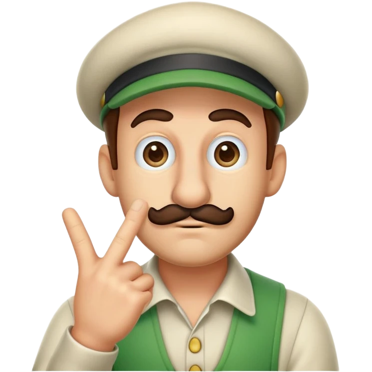 annoyed luigi making italian gesture emoji