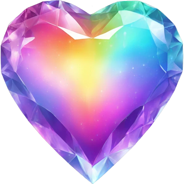 rainbow crystal heart emoji