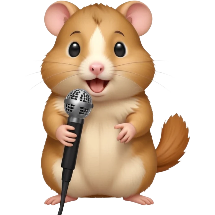singing hamster with microphone emoji