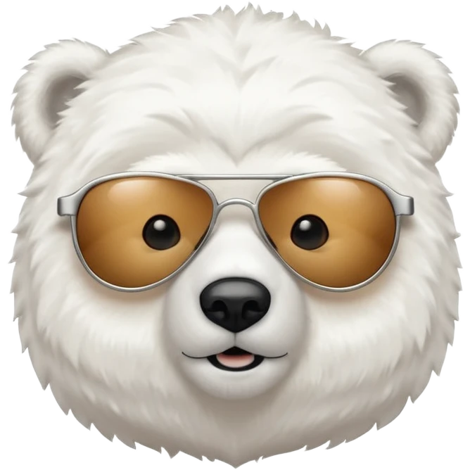 baby Polar bear with sun glassé emoji
