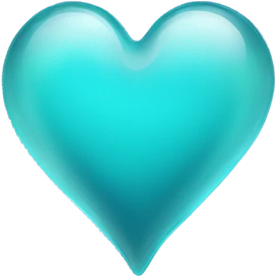Glass Aqua heart emoji