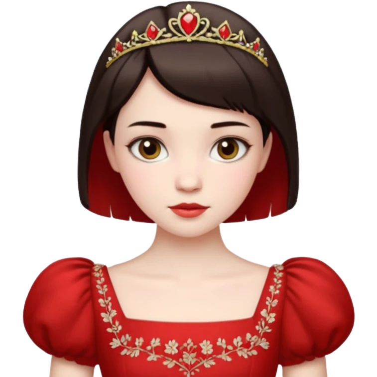 Short hair princess in red emoji
