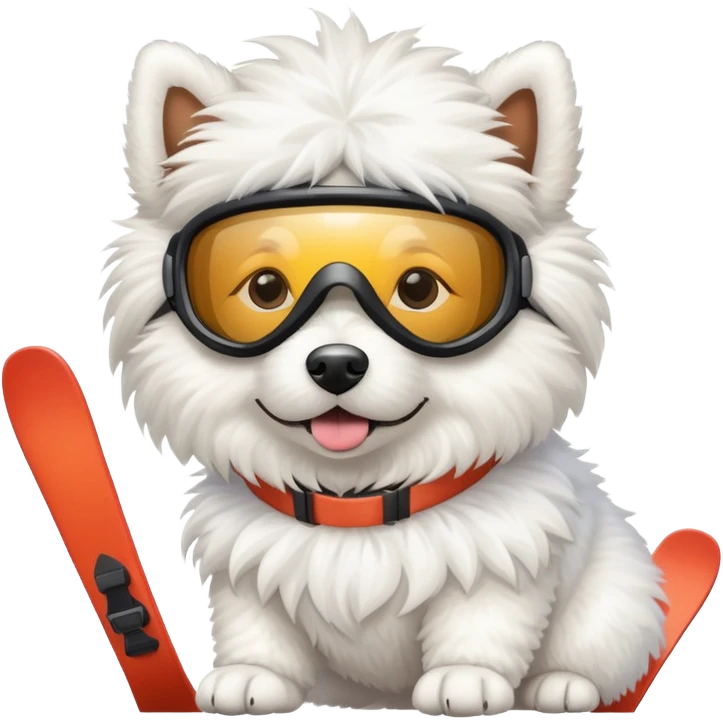 Dog skiing emoji