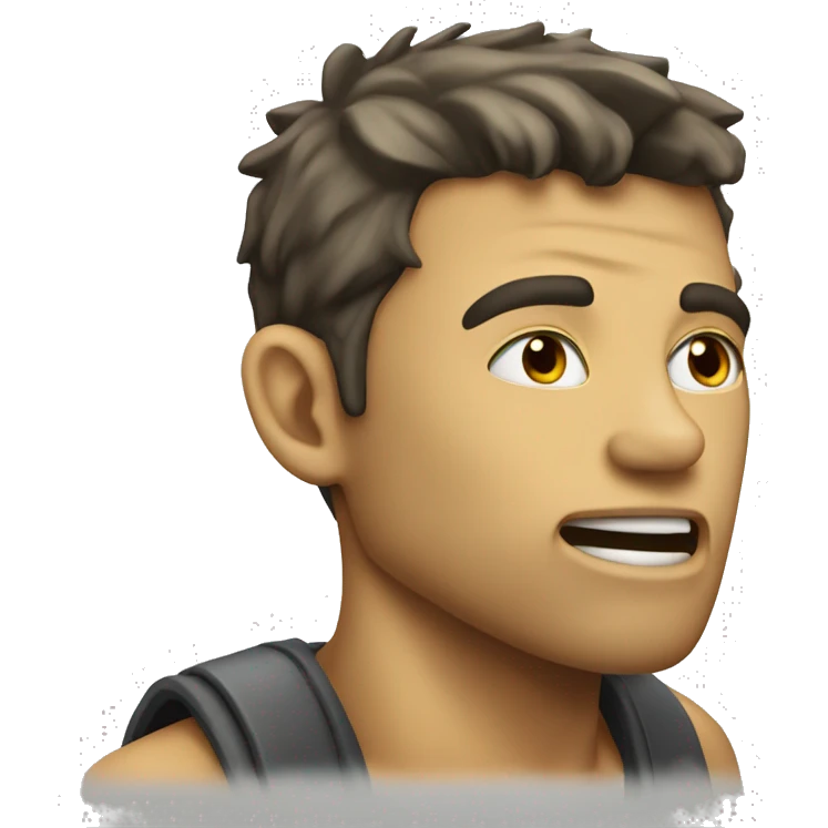Giga Chad mewing emoji