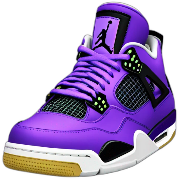jordan 4 m’étalique purple emoji