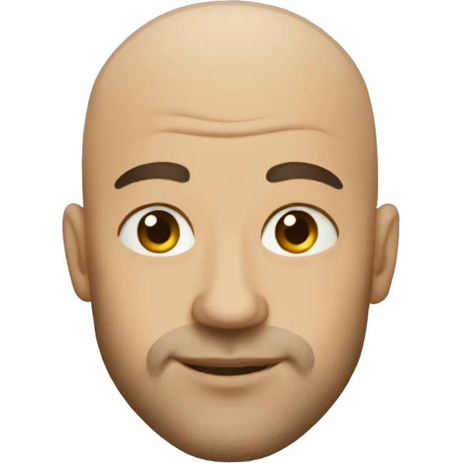 Bald man wearing tattoos  emoji