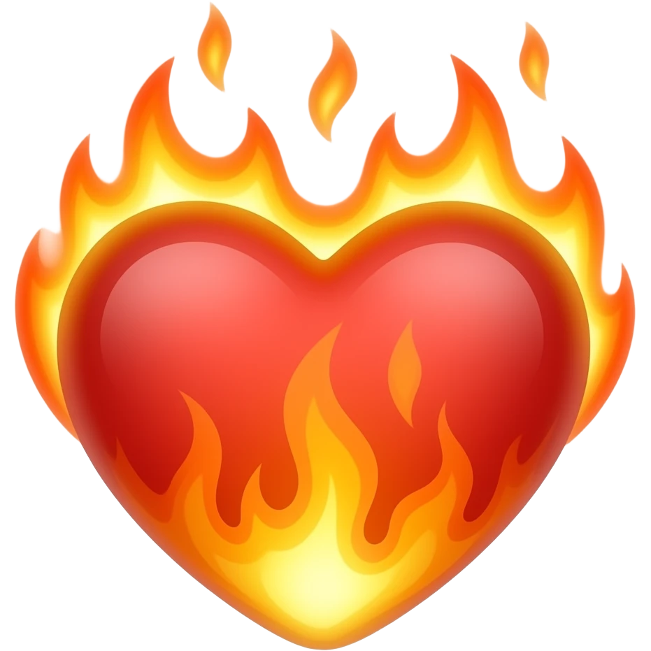 Fiery heart emoji
