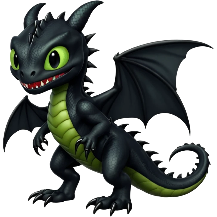 Toothless-Venom-Fakémon-hybrid-creature (full body)  emoji