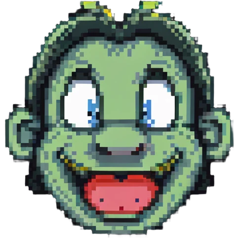 goofy classic emoji with retro look, silly face emoji