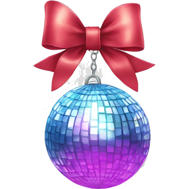 discoball with a bow emoji