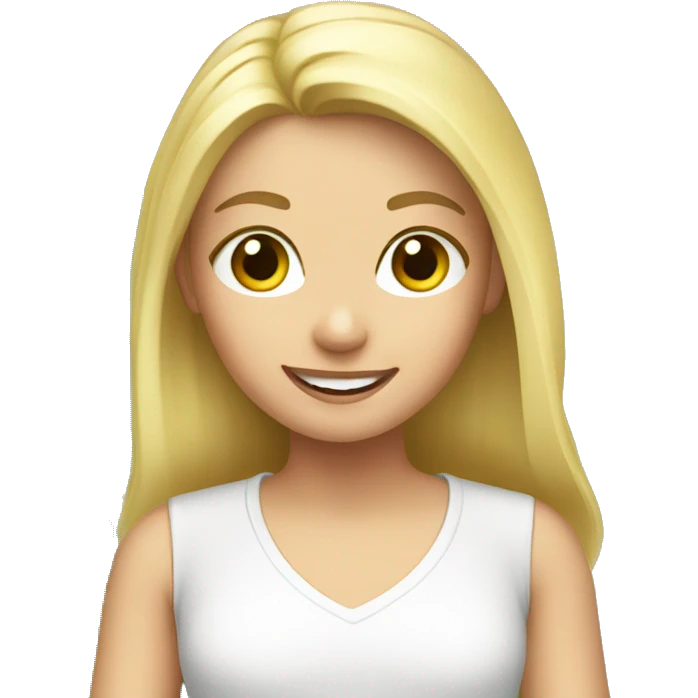 Blond Girl decorating a Christmas tree emoji