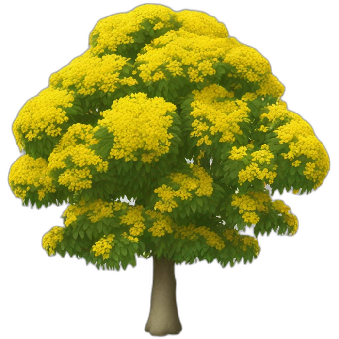 Yellow Handroanthus chrysanthus tree emoji