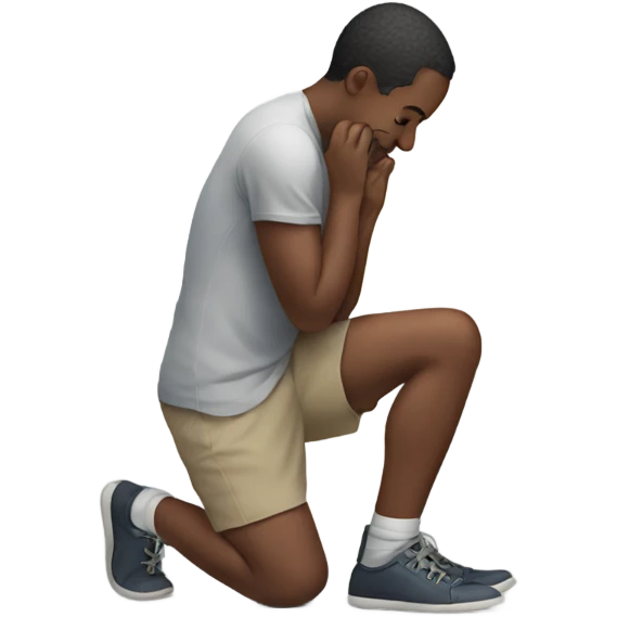 hands on knees pose emoji
