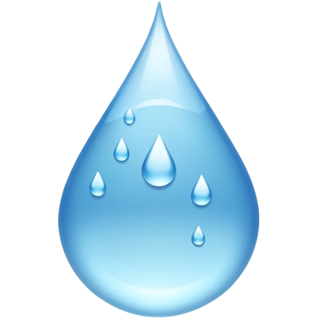 Una gota de agua blanca emoji