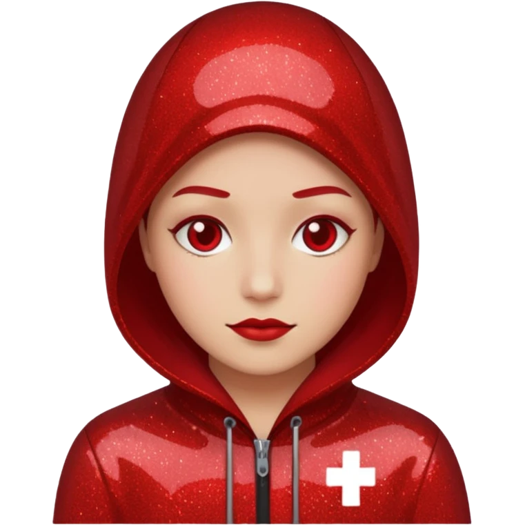 red glitter hacker emoji