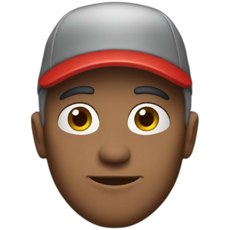 gray dude with red cap emoji