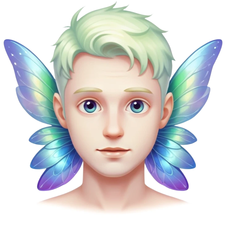 Man with fairy wings  emoji