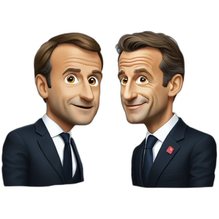 Emmanuel Macron et Nicolas Sarkozy emoji