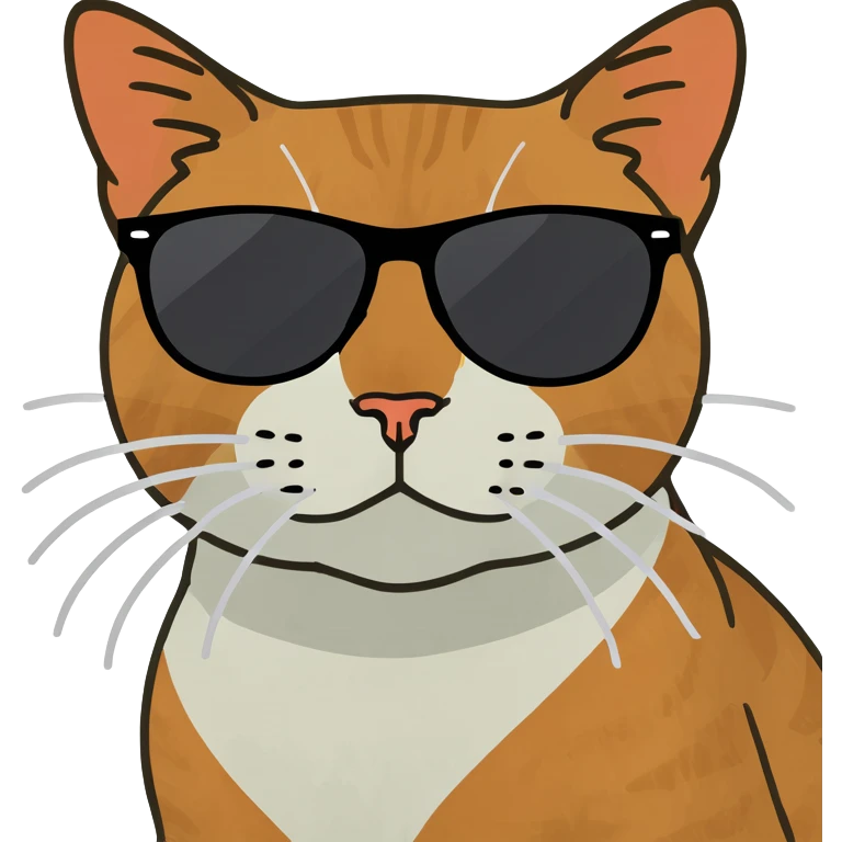 Cat with sunglasses emoji