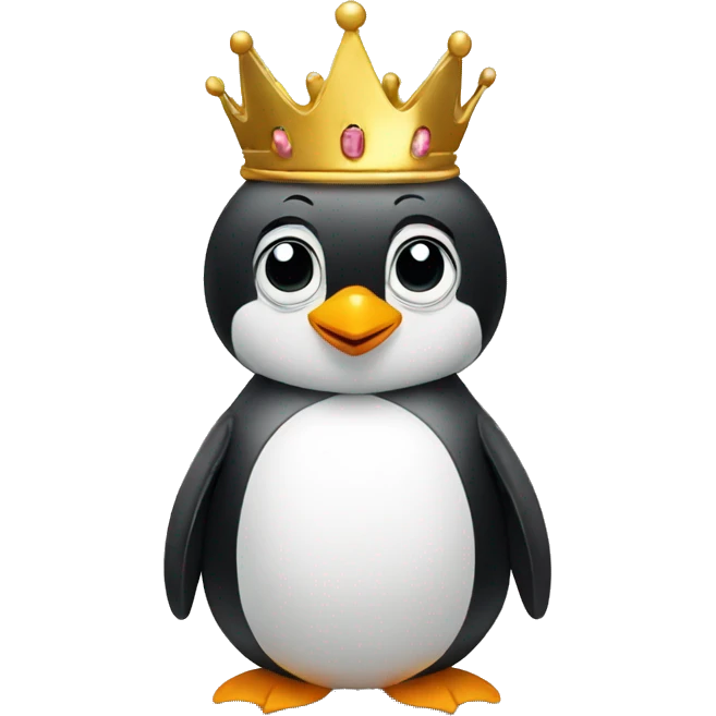 Penguin that’s a king emoji