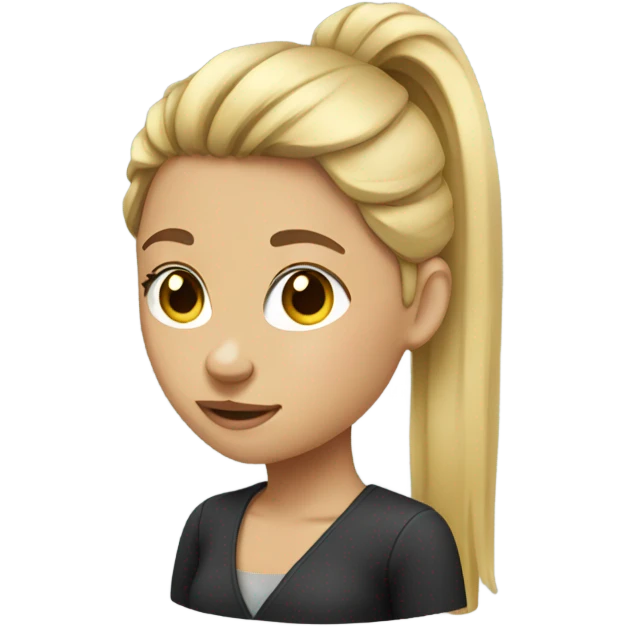 Blonde ponytail girl emoji