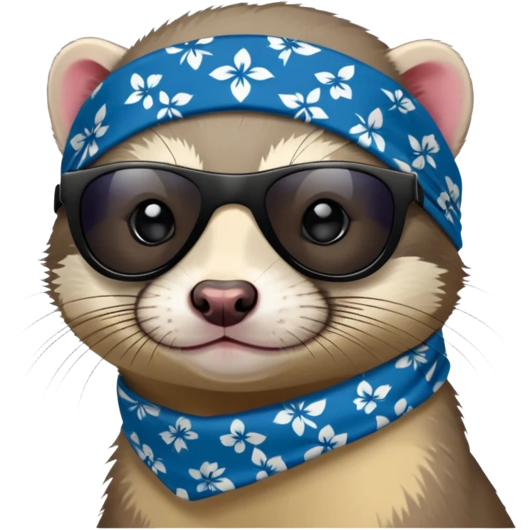 These two animals look like they run the streets — ferret and seal, dripped out in shades and bandanas, repping their squad  emoji