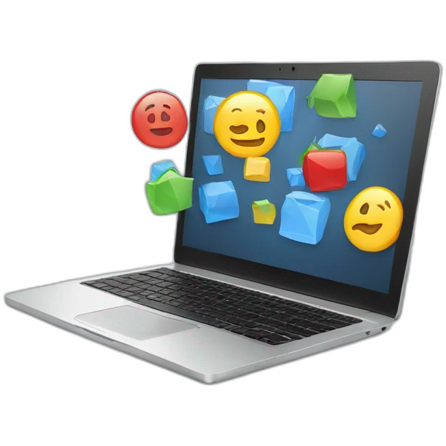 laptop analytics emoji