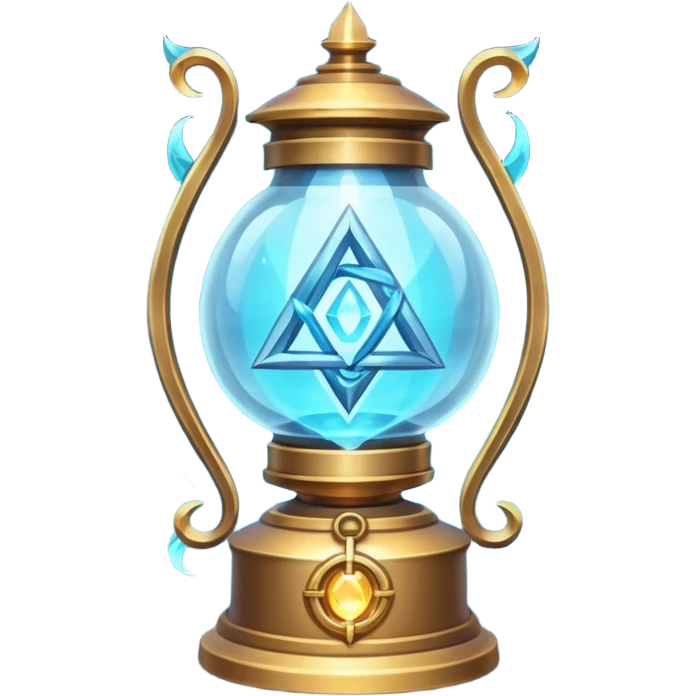 ancient fantasy magic lantern object icon, arcane crystal core, swirling magical energy, glowing runes orbiting the lantern, ethereal light beams, enchanted metal frame, powerful fantasy aura, 3D cartoon, mobile game icon style, centered, clean background, no text, no watermark
 emoji