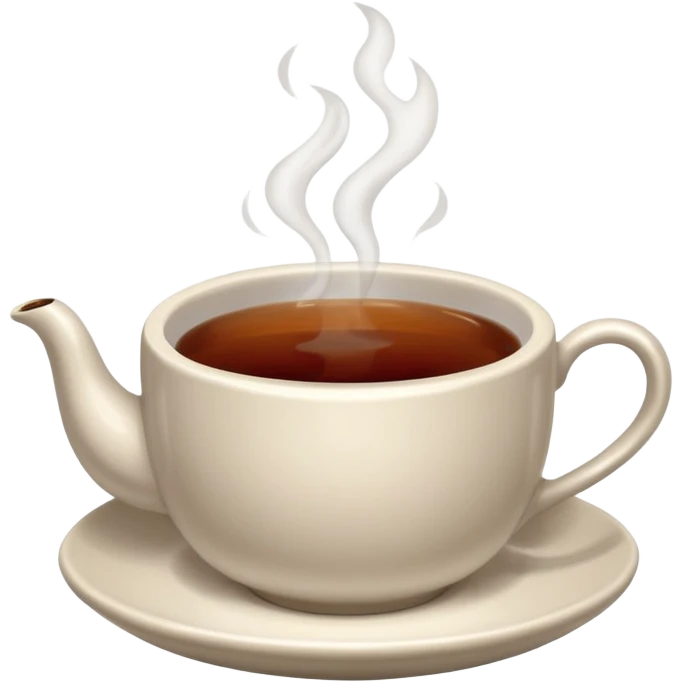 Cup of black tea emoji