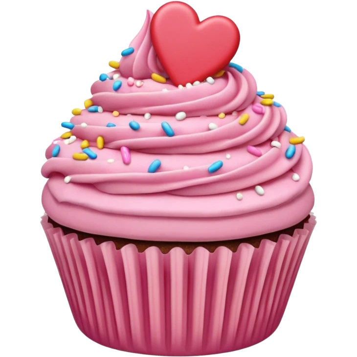 heart with a cupcake motif emoji