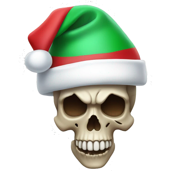 skull with santa hat emoji