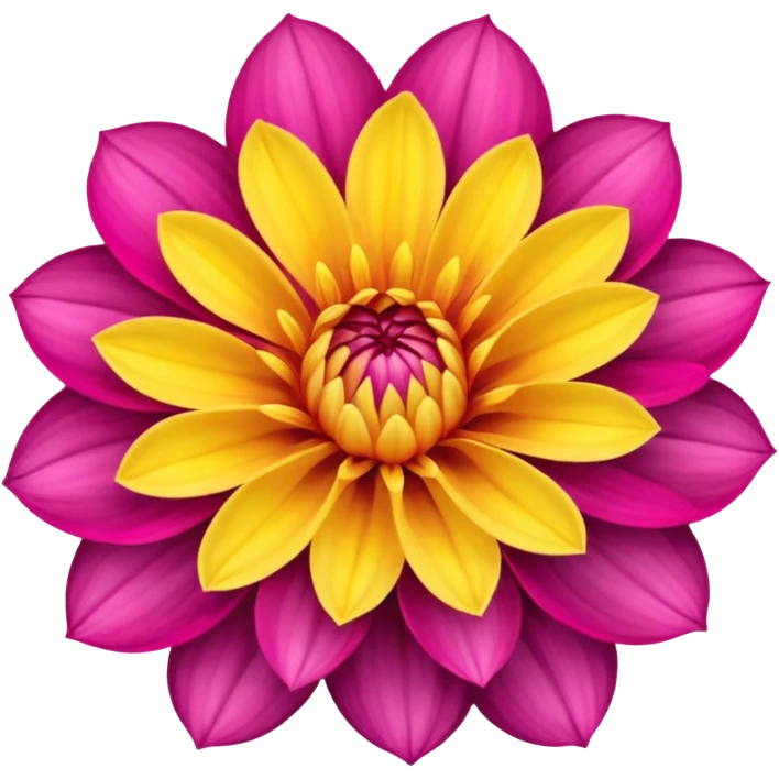 dahlia flower, pink and yellow petals, no text emoji