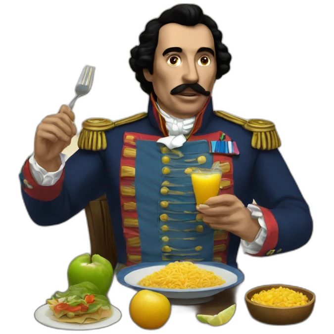 Simón Bolívar comiendo cambur  emoji