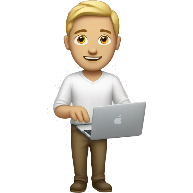 white man with macbook emoji