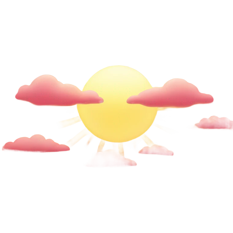 Cute sunrise emoji