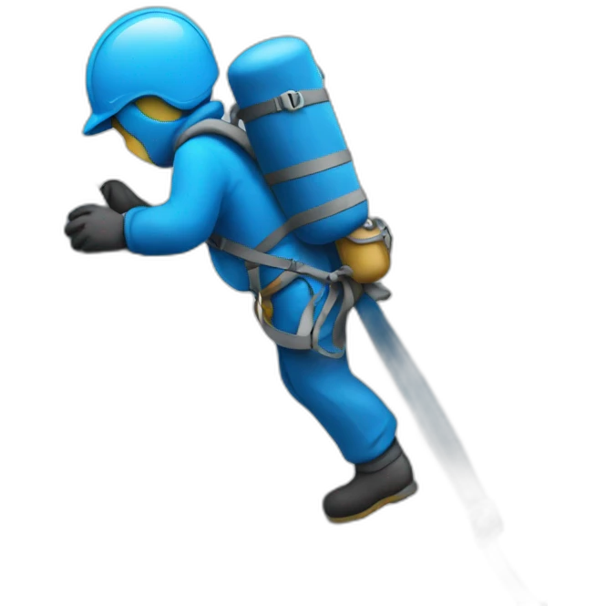 blue climbing stuff emoji