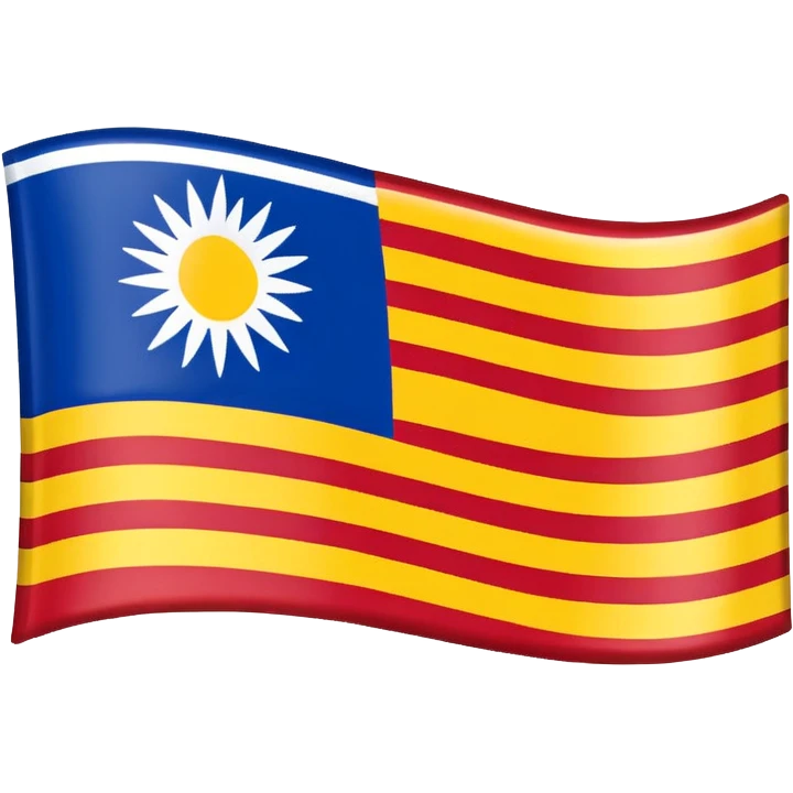 The flag of melaka from malaysia emoji